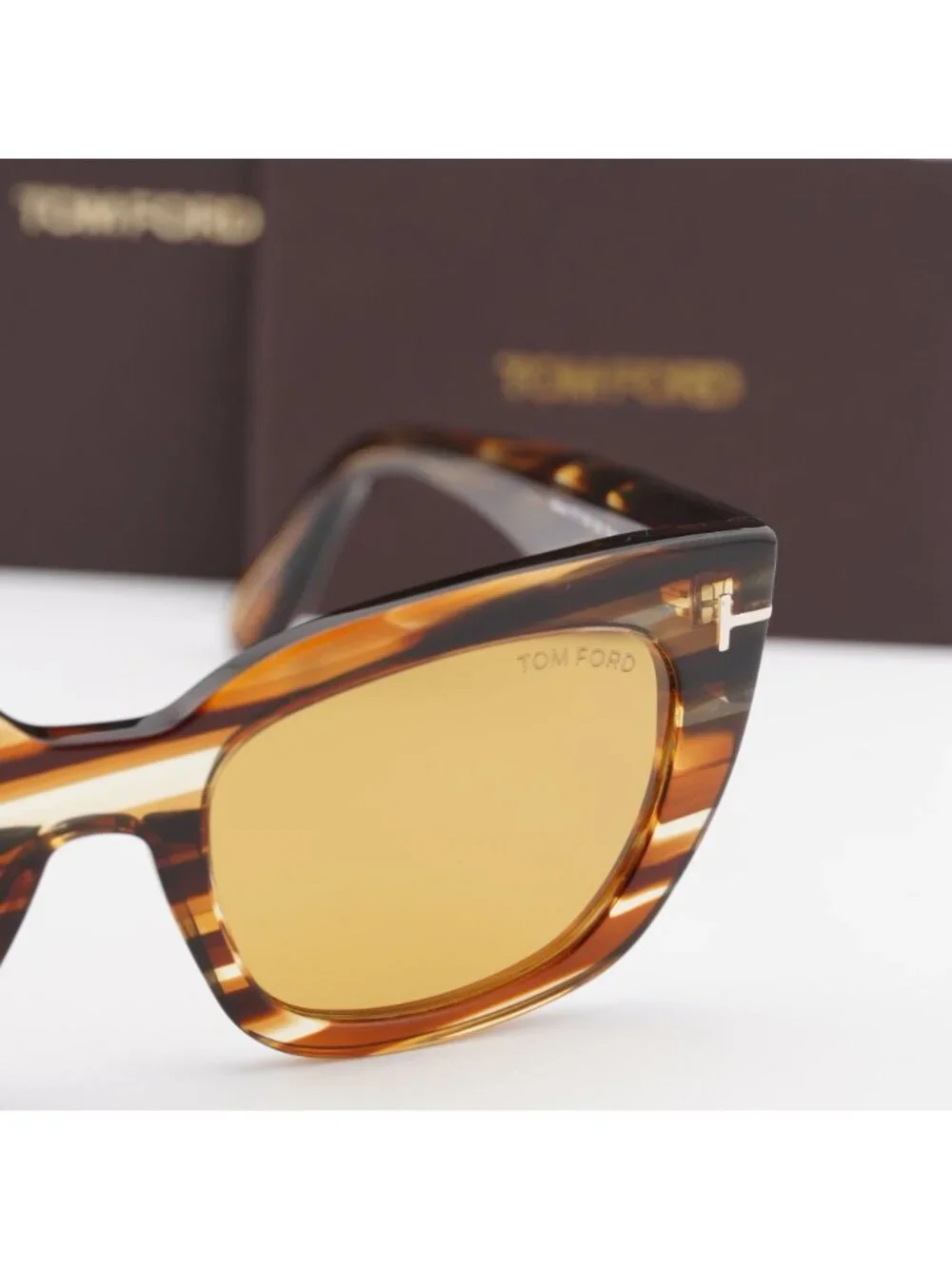 Tom Ford Athena FT1190 53E Cat Eye Sunglasses - Havana / Brown